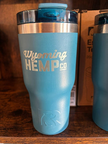 Wyoming Hemp Co 20oz Insulated Travel Mug in Blue