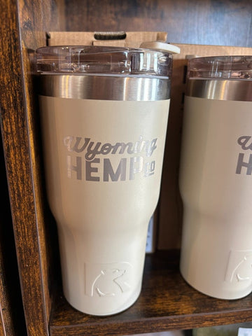 Wyoming Hemp Co 20oz Insulated Travel Mug in Sand
