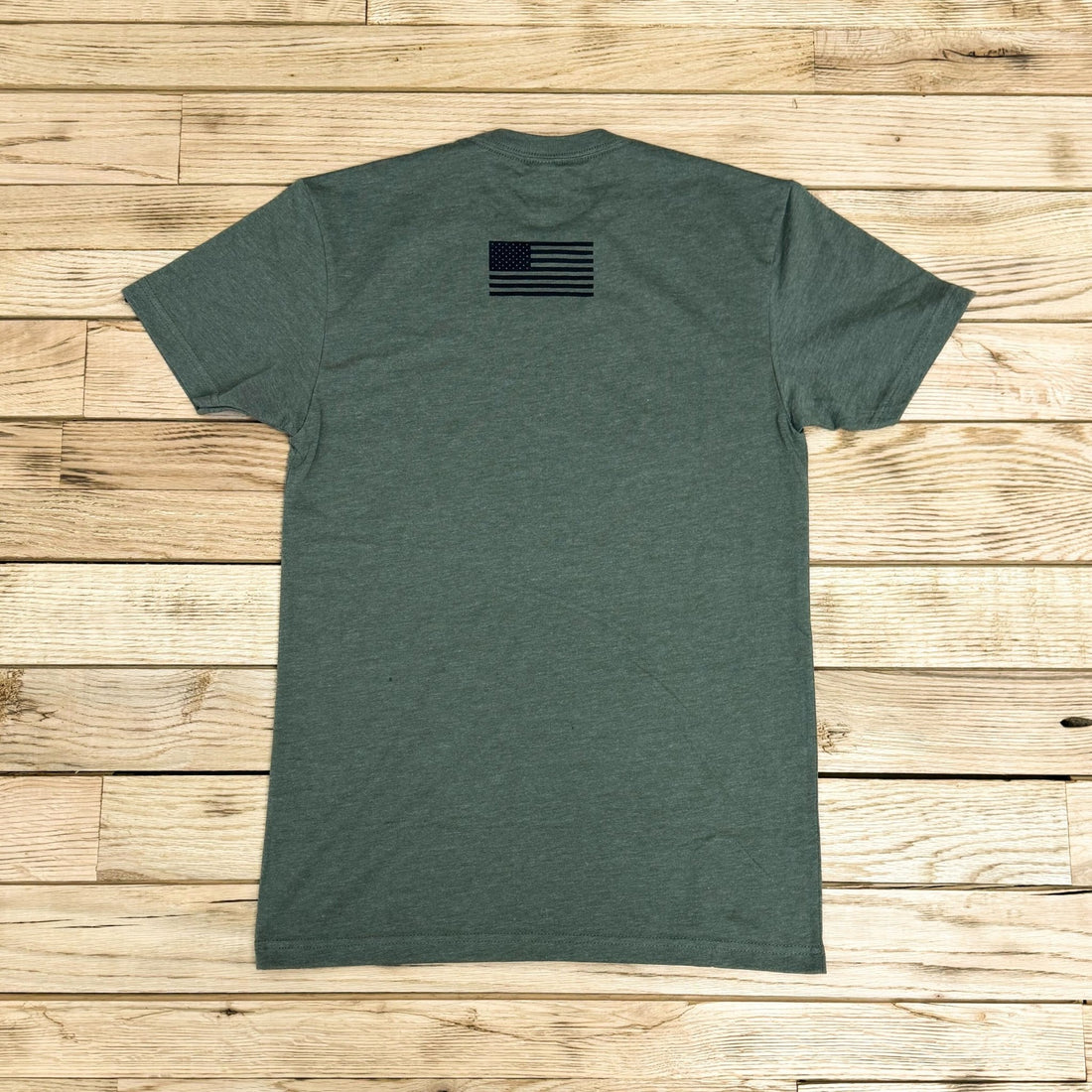 Unisex Wyoming Hemp Co. Flag Tee - Military Green - Wyoming Hemp Company