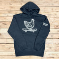 Unisex Wyoming Hemp Co. X Surf Wyoming Collab Heavyweight Hoodie - Charcoal Heather - Wyoming Hemp Company