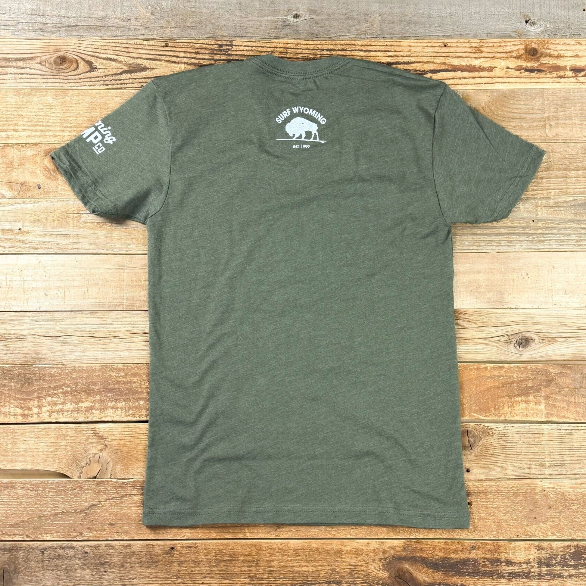 Unisex Wyoming Hemp Co. X Surf Wyoming Tee - Military Green - Wyoming Hemp Company